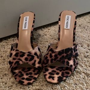 Steve Madden Leopard Heeled Sandals